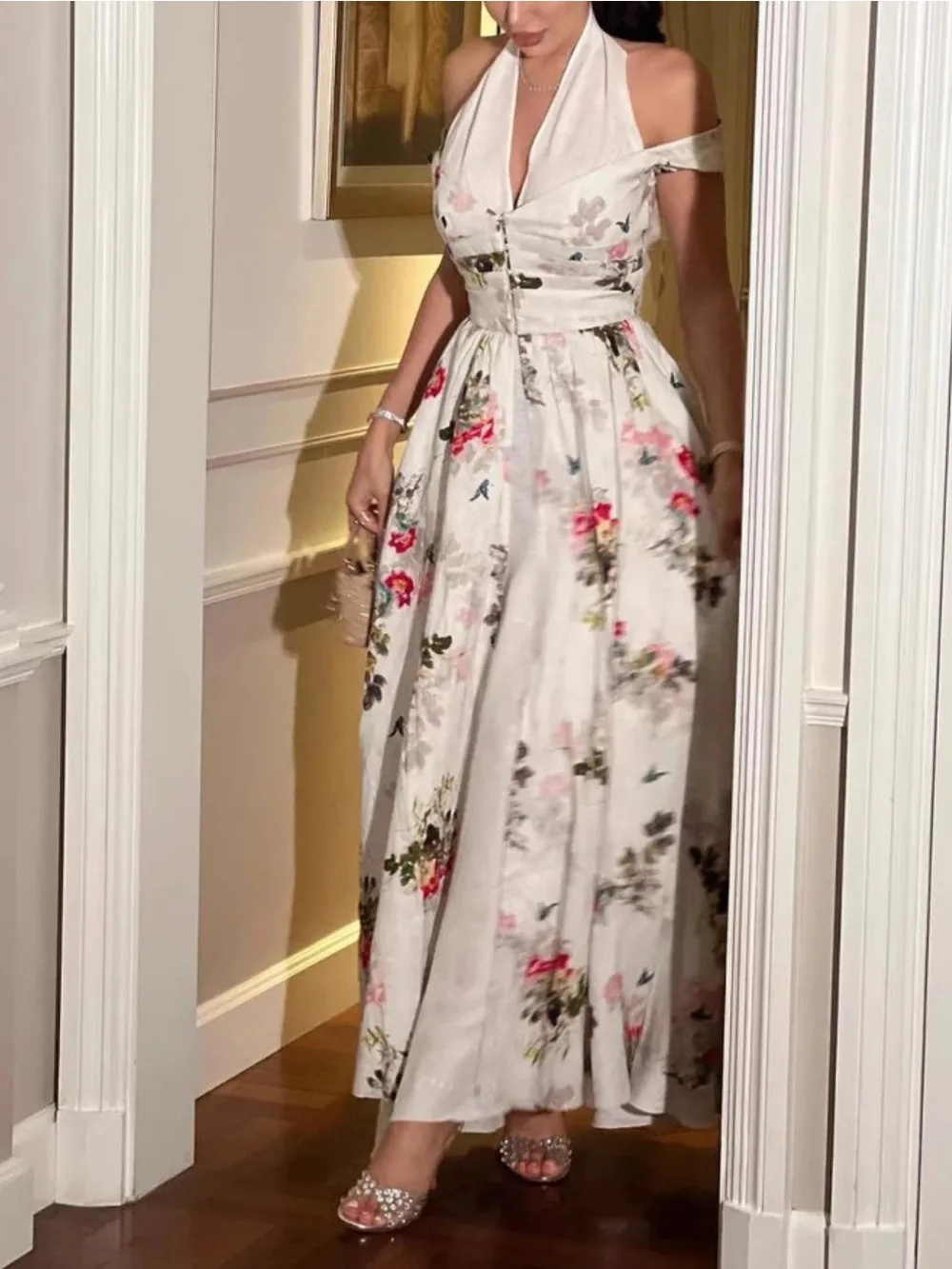 イード女性用ドバイドレスアバヤシフォンフラワージャラビヤラマダン ドバイロングドレスパーティードレスアラブロングローブモロッコカフタン