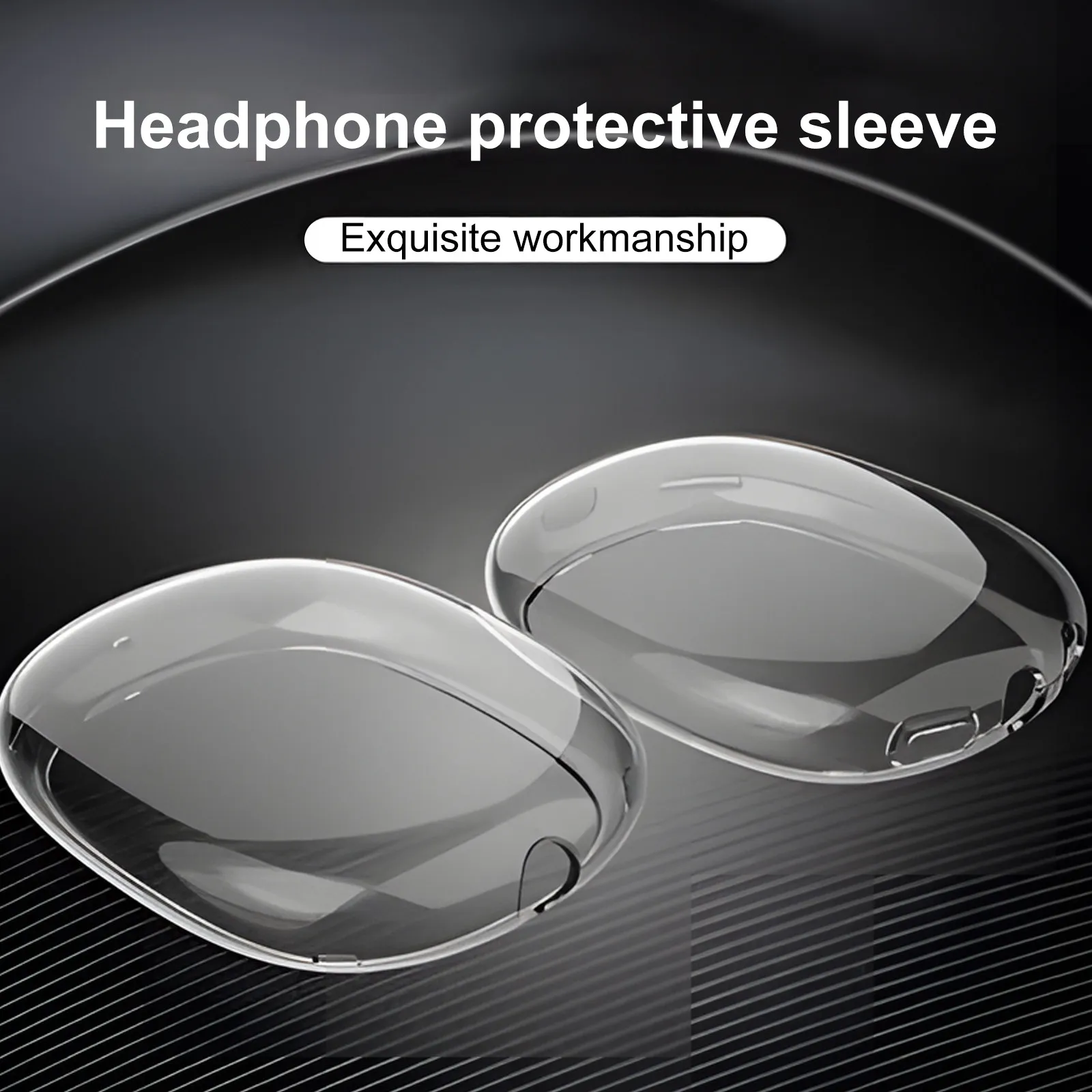 1Pair Earphone Tpu Cover Wireless Headphone Protective Case Sweat Splash Resistant Ear Pad Protector Detachable Compatible