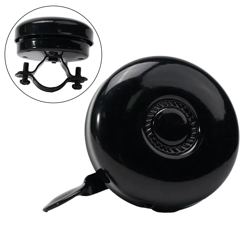 5.2cm Retro Bicycle Bell Nostalgic Cycling Doorbell Silver/Black Folding Road Electric Bikes Iron & Plastic Handlebar Accessory