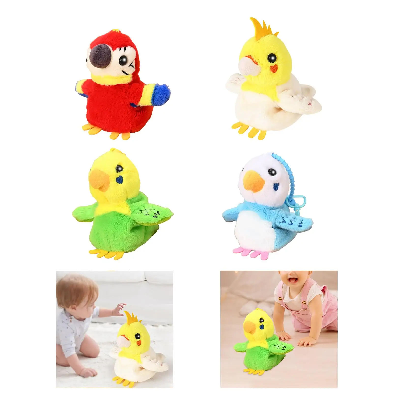 Realistic Electric Parrot Toy Plush Toy Dancing Birthday Gift Parrot Stuffed