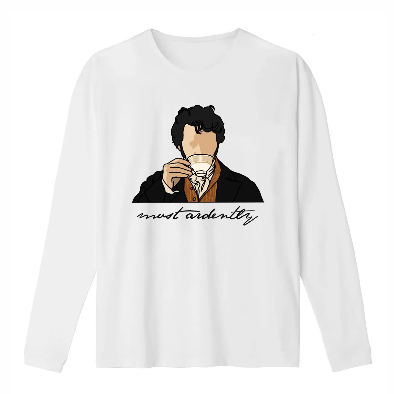 Most ardently. - Mr. Darcy T-Shirt Summer Casual Cotton Tee Oversized Streetwear Tops Vintage Graphic Print Unisex Men Women