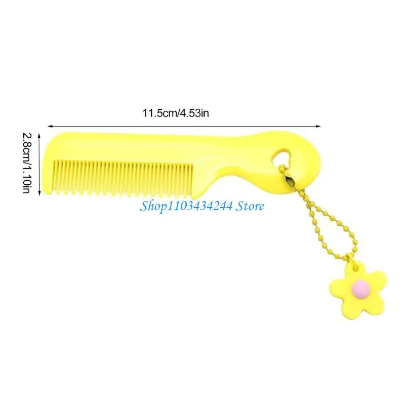 مشط كرتوني للأطفال الرضع للعناية بالشعر وتدليك ومشط بلاستيكي مضاد للكهرباء الساكنة للأطفال