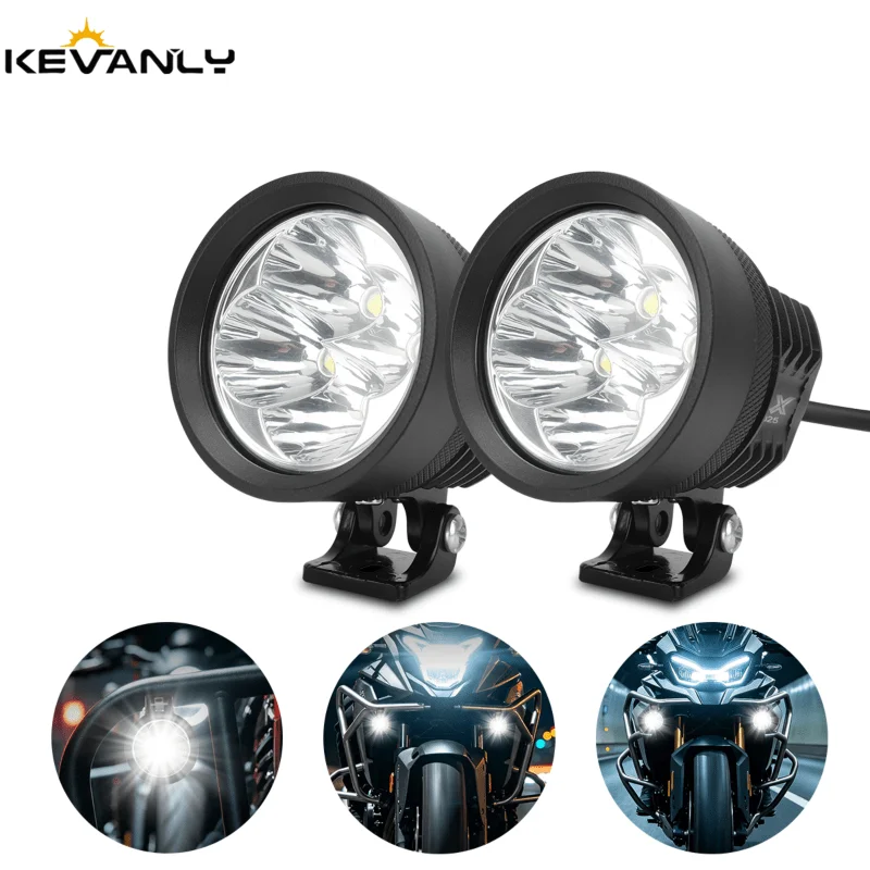 L4X Motorcycle LED Auxiliary Light Driving Spotlight Off Road Motorcycle For Scooter Motor Universal Headlight Easy to install