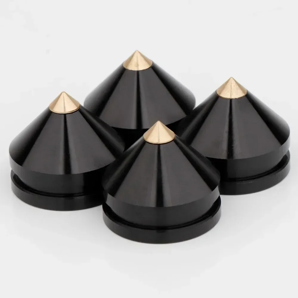 four Speaker Stand Feet Foot Pad Aluminium Alloy Metal Spikes Cone Floor Foot Nail Speaker Noise