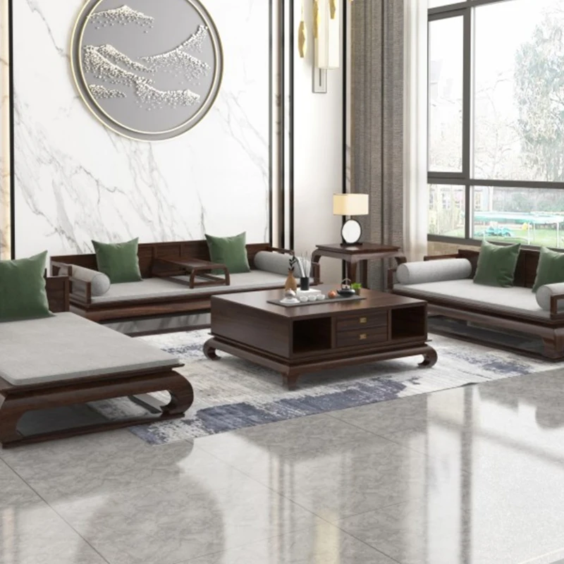 Vintage Free Shipping Living Room Sofas Classic Wood Legs Luxury Living Room Sofas Large Miniature Divani Soggiorno Furniture image 3