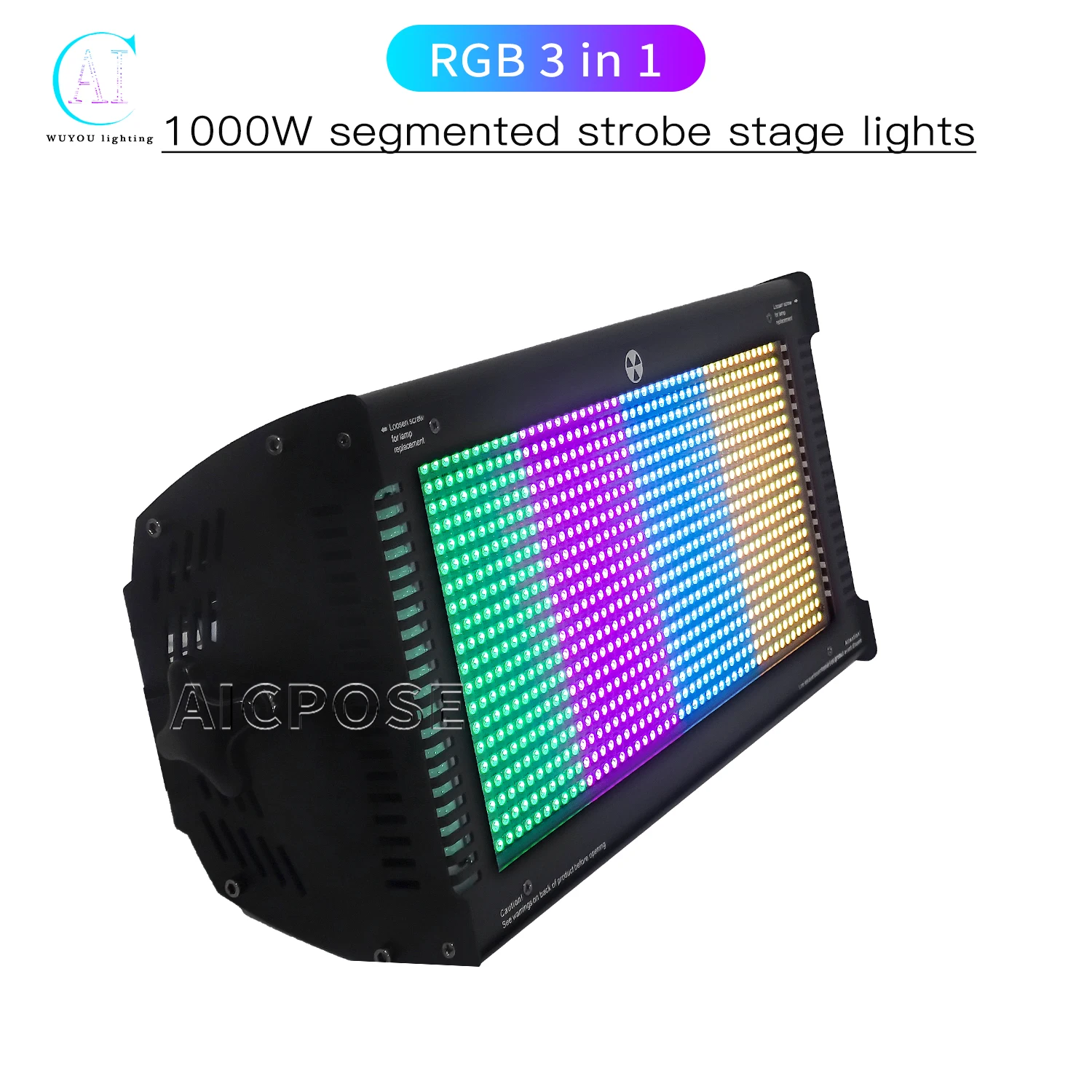 

1000W RGB 3 in 1 LED Segmented Strobe Stage Light Background Decorative DMX Control DJ Disco Party Bar Dance Floor Lighting