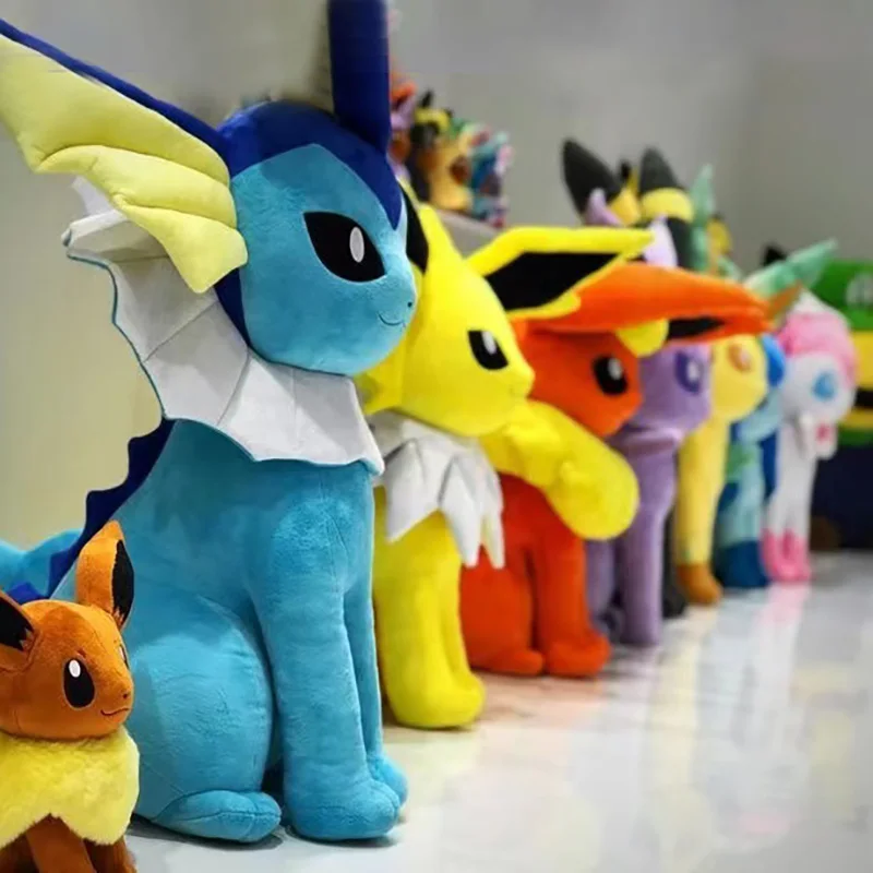 Pokemon Plush Toy Eevee Family Evolution Flareon Vaporeon Jolteon Espeon Umbreon Glaceon Leafeon Sylveon Collections Kids Gifts