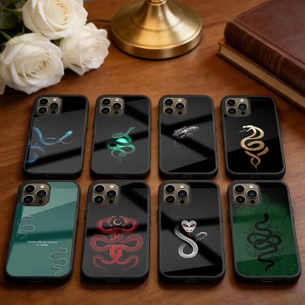 

Classic Snake Phone Case For iPhone 14,16,15,13,17,12,Plus,Pro,Max Magnetic For Magsafe Frosted Cover