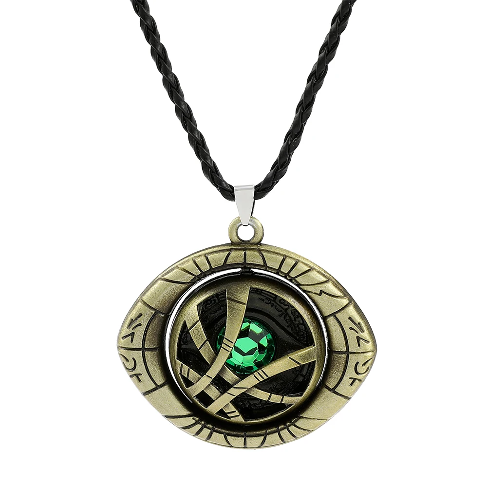 Collana Marvel Avengers Dr Strange Doctor Strange Infinity Time Stones Eye of Agamotto Collana girevole Kpop