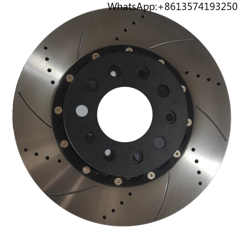 

For Front 2-piece Brake Disc 330*28mm OE#68250085AB Brake Disc Upgrade Rotor Floating Wave Design for JEEP