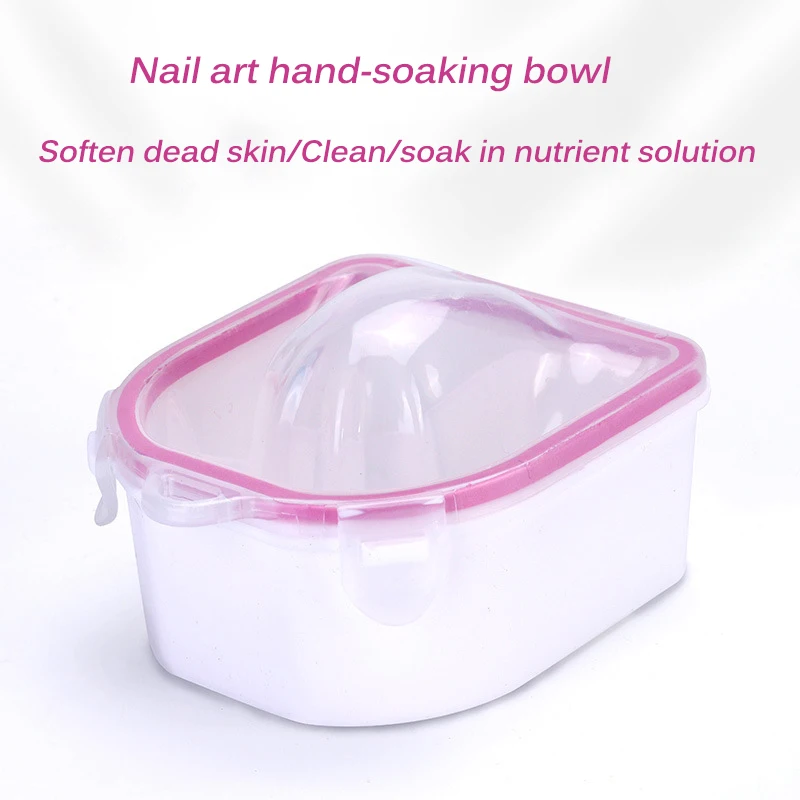Double-layer insulated hand-soaking bowl for nail art tools, softening dead skin and keratin cleaning and care storage box