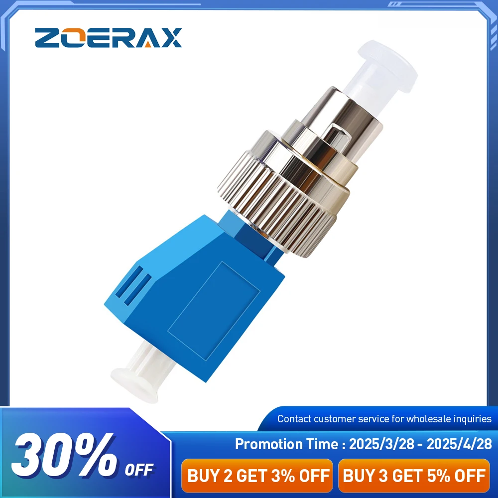

ZOERAX FC UPC Male to LC UPC Female Fiber Adapter Hybrid Optical Cable Connector Single Mode for FTTH Visual Fault Locator Red