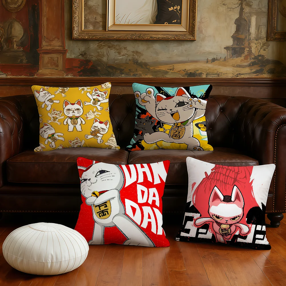 anime T-Turbo Granny cat cushion cover Pillow Case Plush Fabric Soft Double Sided Print Sofa Cushion Cover Throw Pillow Covers