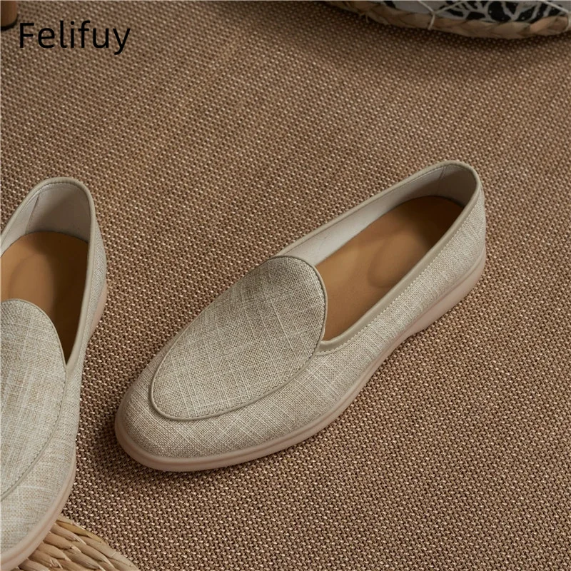 Grey Genuine Leather Men Casual Sneakers Slip On Flat Loafers Fashion Spring Autumn Designer Men Shoes Flat Luxury Concise Shoes
