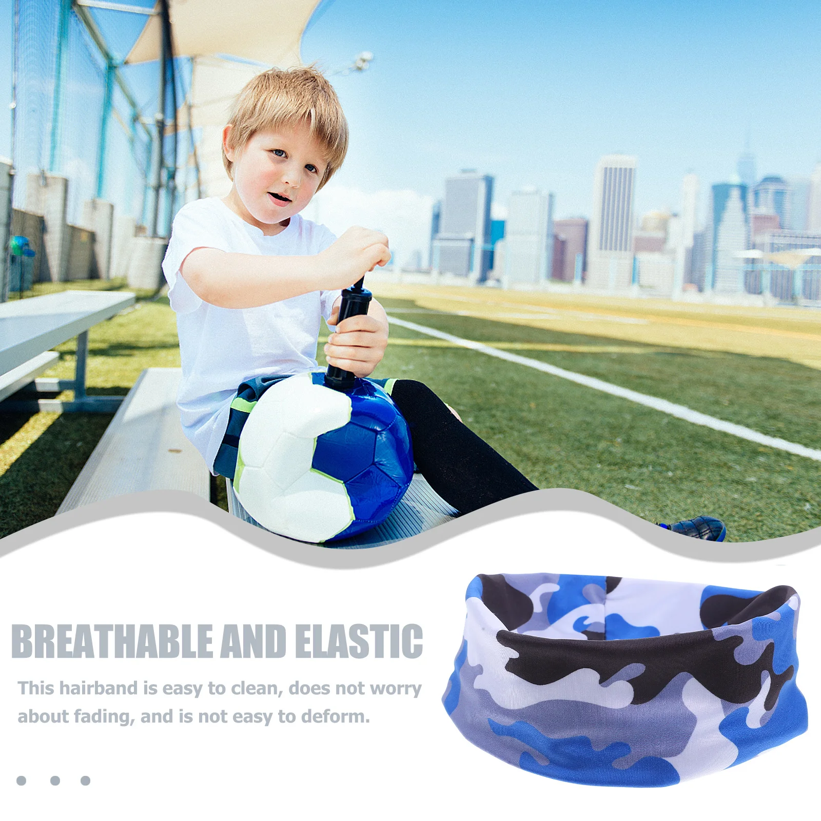 

Sweat Headband Running Athletic Sweatband Skin Friendly Elastic Sports Hairband for Kids Fitness Training Gym Sports Hairband
