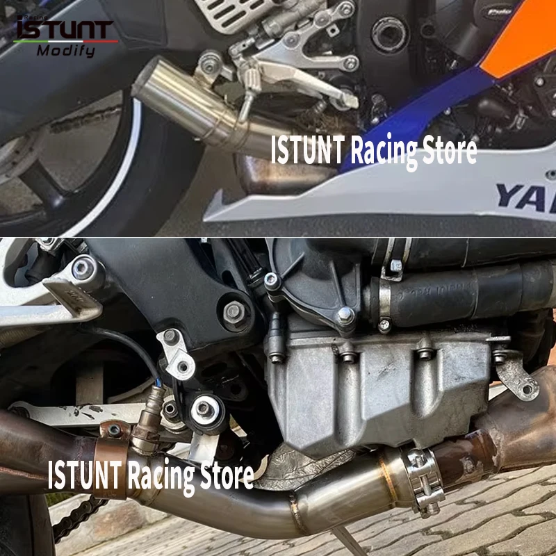 Slip On For YAMAHA R6 YZF-R6 1998-2026 Motorcycle Exhaust Escape System Modified Muffler 51mm Stainless steel Middle Link Pipe