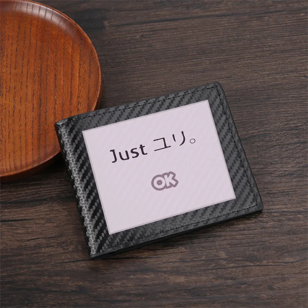 Just OK Japanese words circle Men's Wallets Simple Business Modern Stylish Printing Design Gifts For Father Boyfriend Christmas