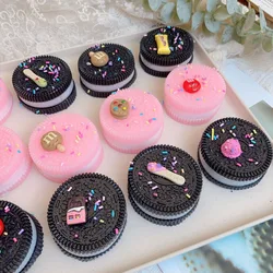 Big Oreo Biscuit Pinching Toy Mochi Taba M Beans Sandwich Stress Relief Toy Cookies TPR Slow Rebound Toy Squeeze Dessert Toys