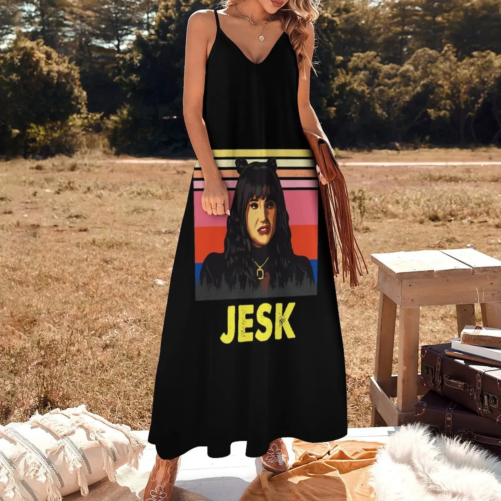 Nadja Jesk What We Do in The Shadows Vintage Funny Novelty Gift For Fans, For Men and Women, Gift Halloween Day Sleeveless Dress