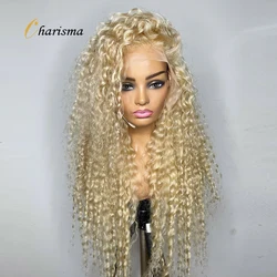 Charisma Long Curly Synthetic Lace Front Wigs 613 Blonde Wig Heat Resistant Fiber Hair Kinky Curly Lace Wigs For Women