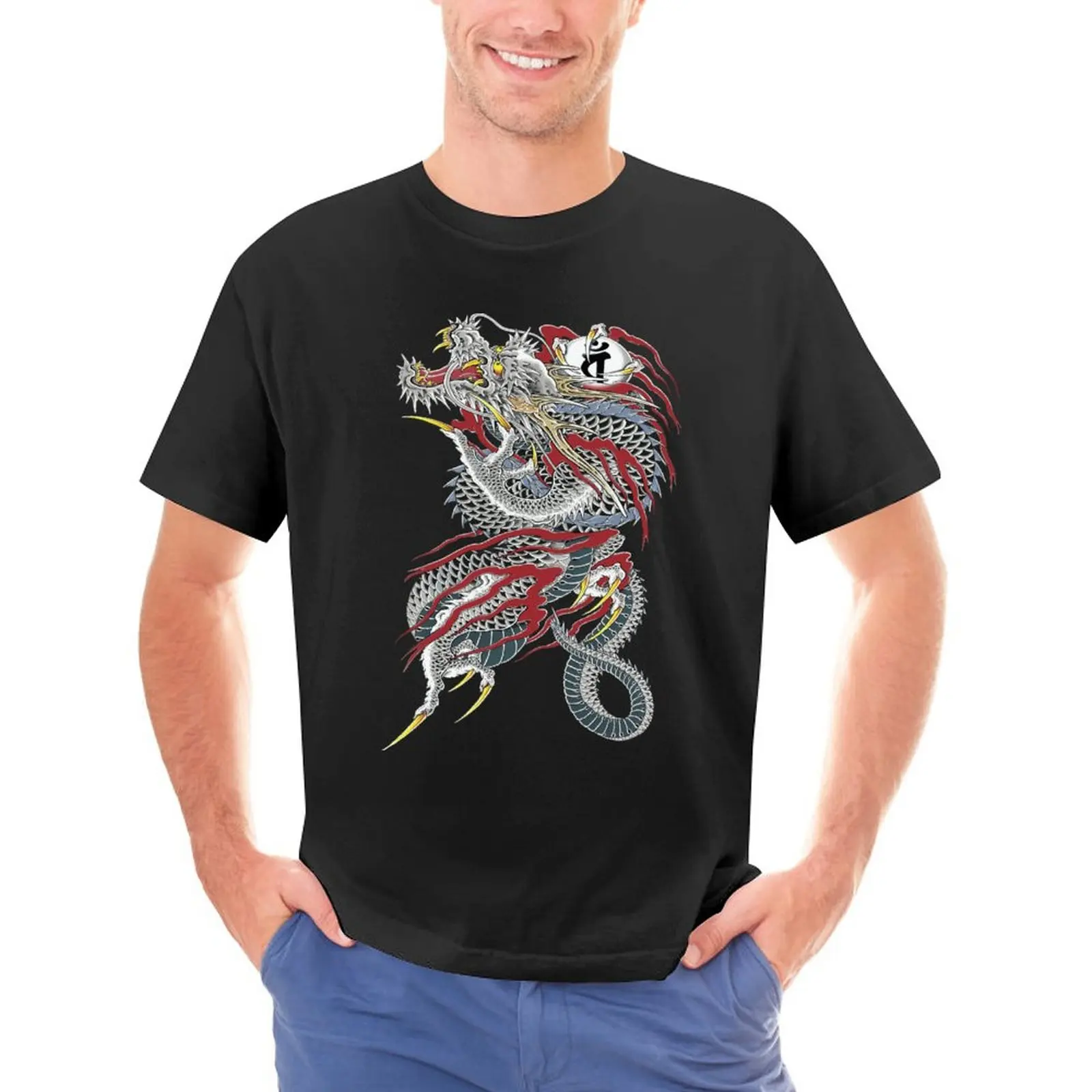 Kiryu Kazuma Dragon of Dojima T-Shirts Dragon  Yakuza Novelty 100 Cotton T Shirts O Neck Basic Tops Mens Printed Couple Tees