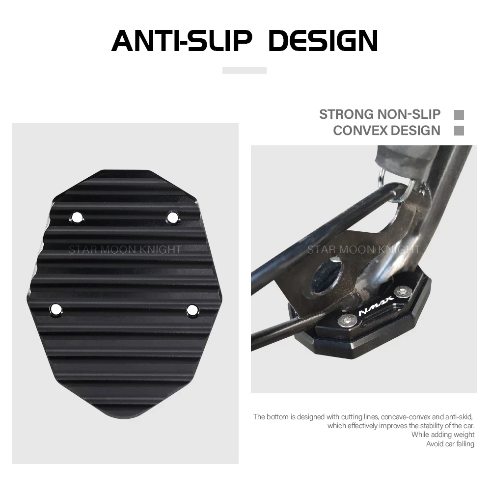 XMAX300 Kickstand Side Stand Extension Pad Enlarger Plate For YAMAHA NMAX155 NMAX125 N-MAX 125 155 MT15 MT125 Accessories