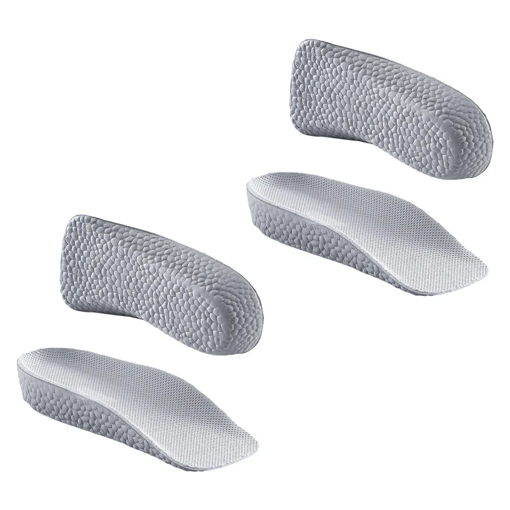 2pcs Height Increase Insoles Thickened Heel Lightweight Arch Support Breathable Shoe Cushions For Daily Walking Sports Foot