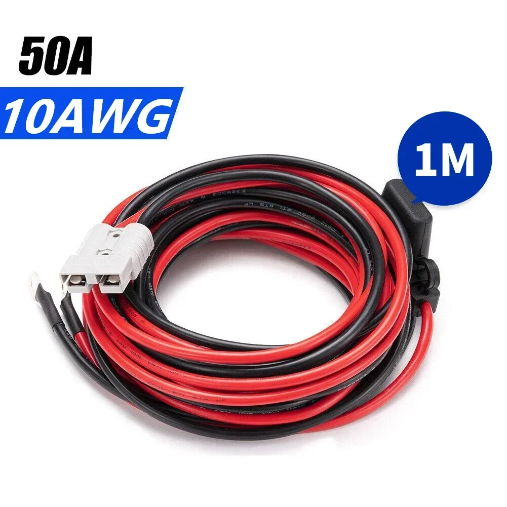 1PCS 1mm 6mm 10AWG Wiring Kit 12V 50A Pluggable Blade Fuse For Anderson Type Plug Battery Cable Quick Connect Accessories