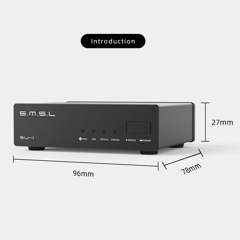 Nowy produkt SMSL SU-1 MQA MQA-CD Cyfrowy dekoder audio AK4493S XU316 768 kHz/32 bity DSD512 SU1 Hi-Res DAC — zdjęcie produktu 3