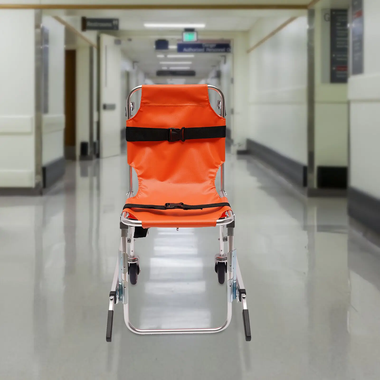 Stair Chair for Medical Emergency Evacuation 2 Wheel Lift Fast Ship Orange