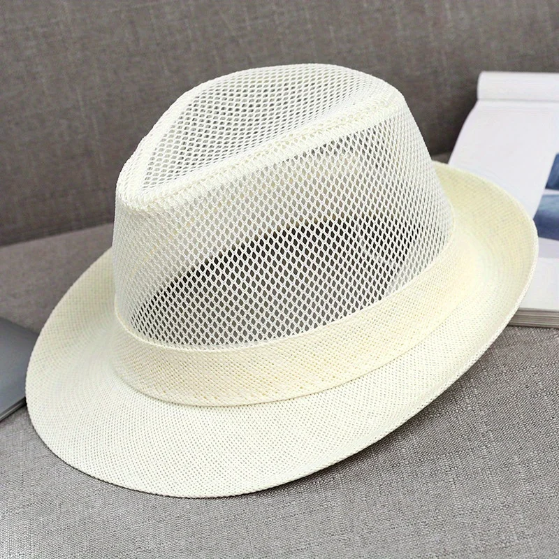 

Lightweight Mesh Bucket Hat Solid Color Unisex Rollable UPF Sun Hat for Beach Sports Summer Outdoor Activities