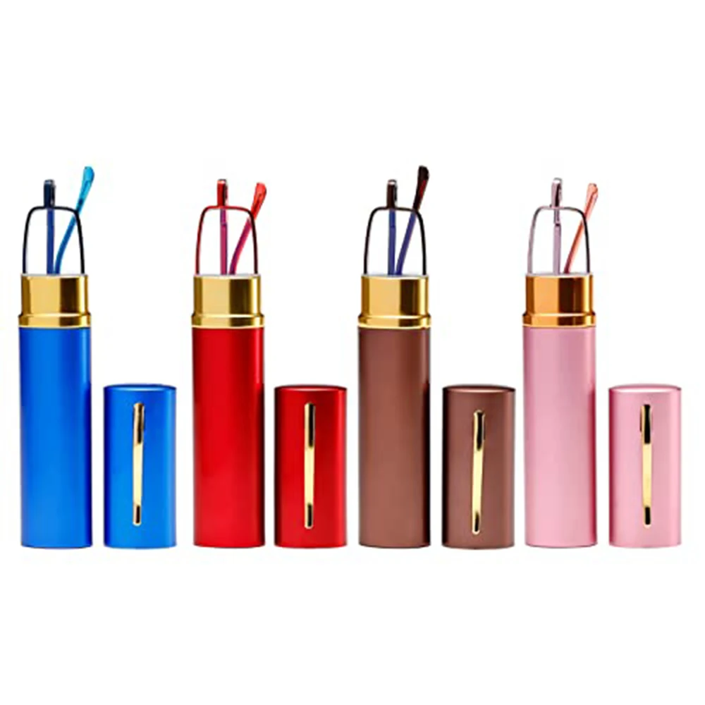 Elegant Portable Mini Metal Frame Pen Box Ultra-thin Men Women Reading Glasses Presbyopia Eyeglasses Box Eyewear Protector Pouch