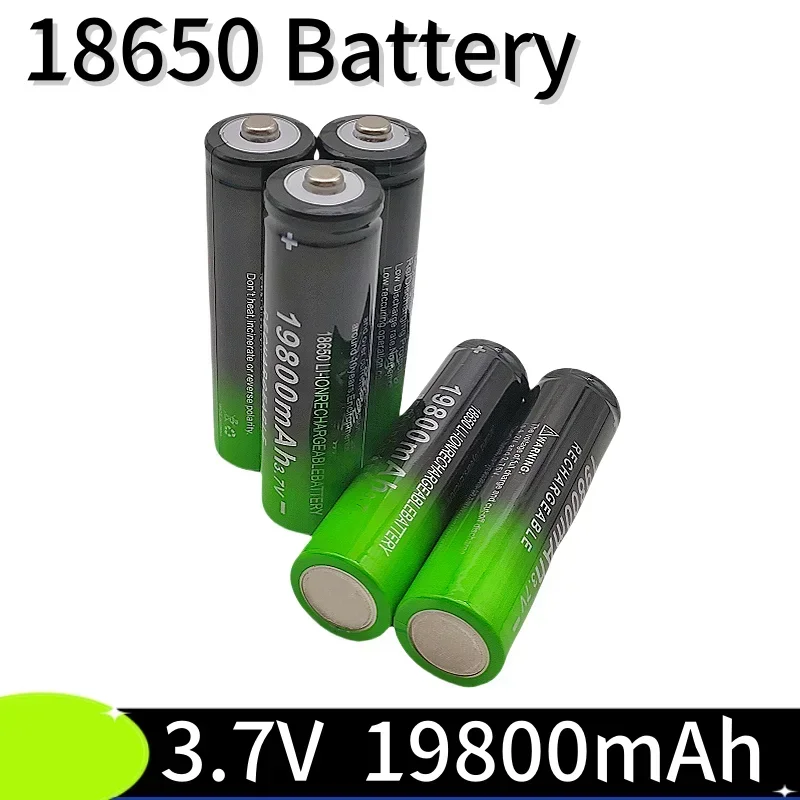 New18650 Lithium Batteries Flashlight 18650 lpega Rechargeable-Battery 3.7V 19800mAh for Flashlight