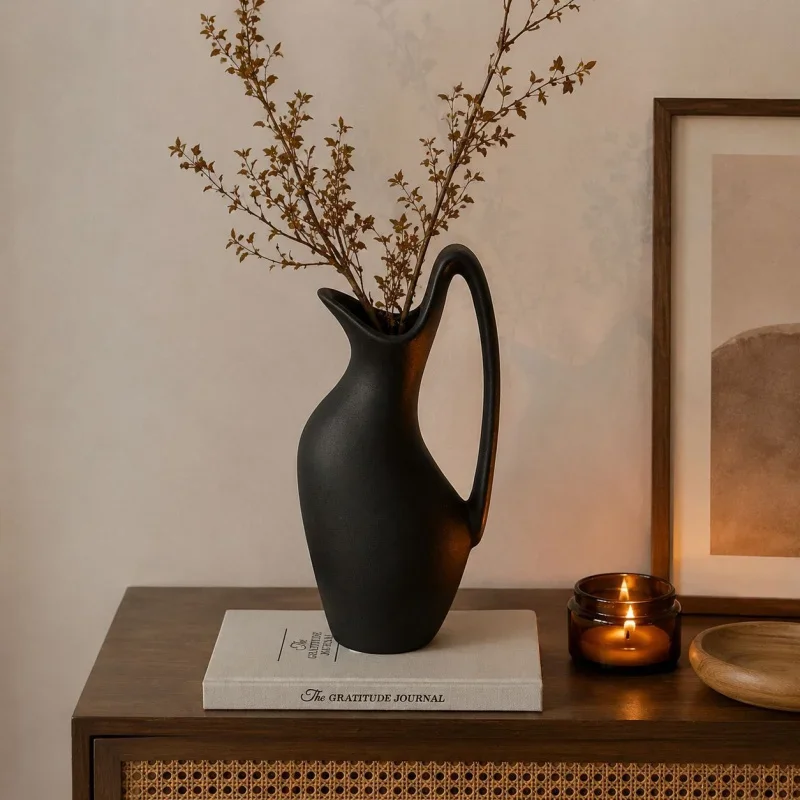 Nordic Ceramic Swan Vase Modern Minimalist Flower Arrangement Pitcher Vase Home Hotel Living Room Decor Table Centerpiece