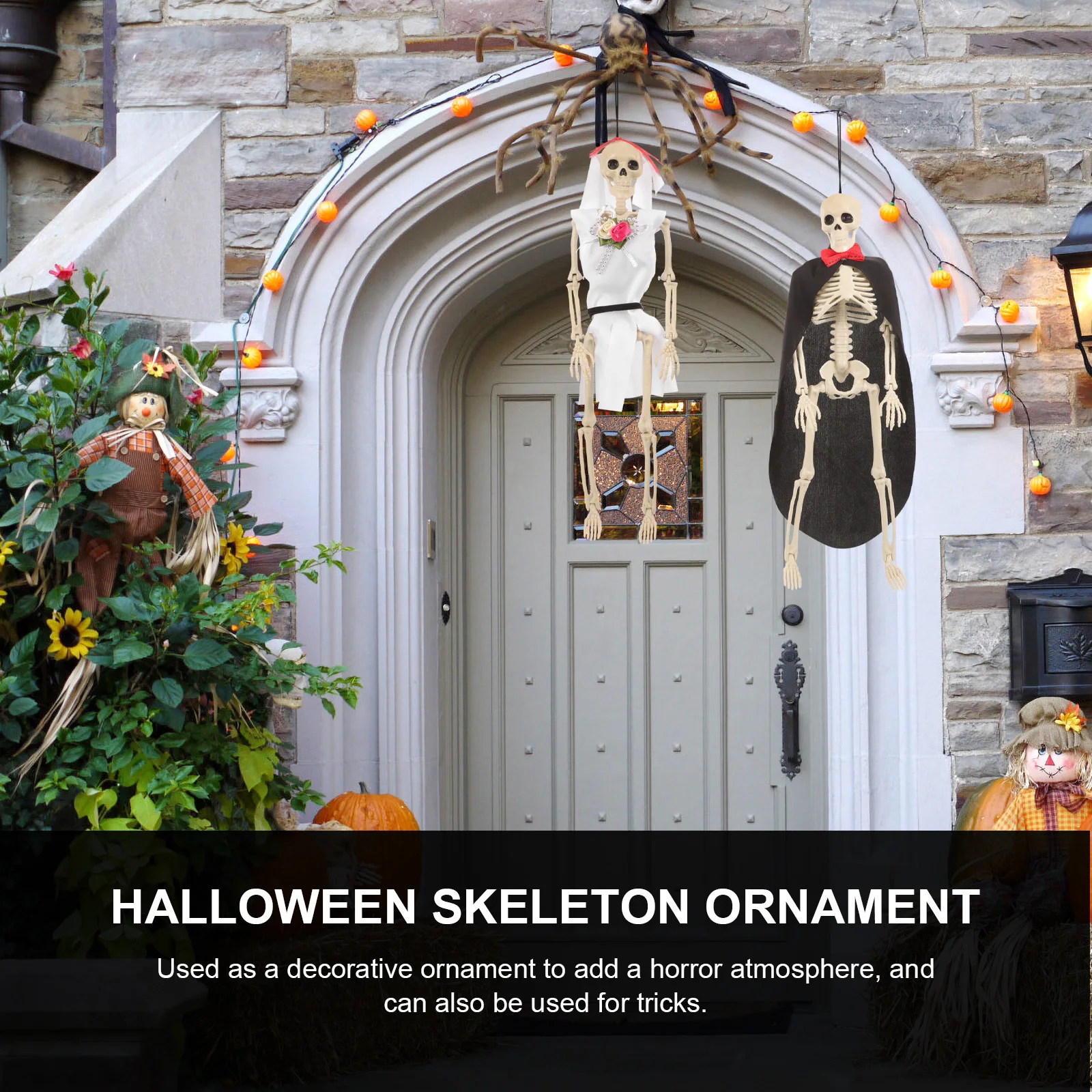 

2pcs Decor 40cm Poseable Plastic Halloween Wedding Props Scary Ghost Crafts Party DIY FestiveHaunted House