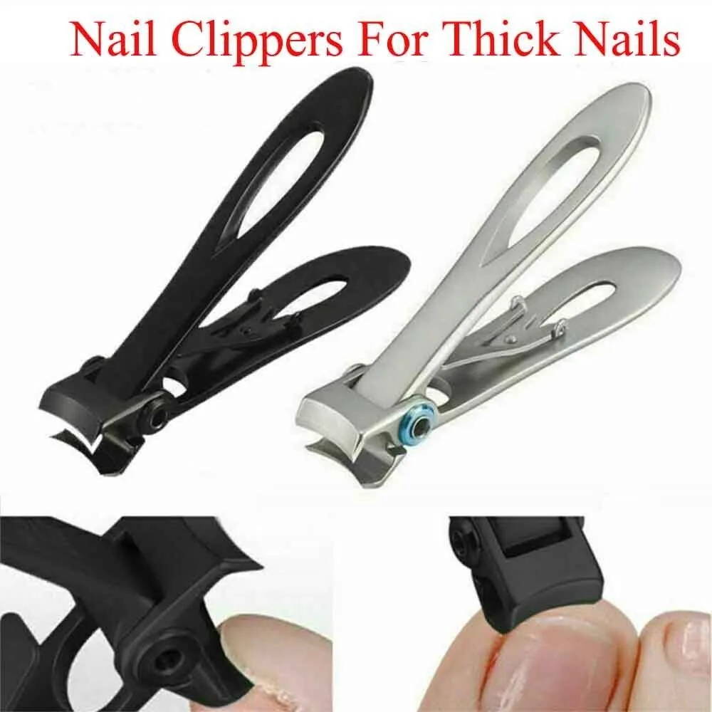 Portable Extra Big Nail Clippers Large Heavy Duty Nail Cutter Nipper Anti-Slip Toe Nail Clippers For Thick Nails