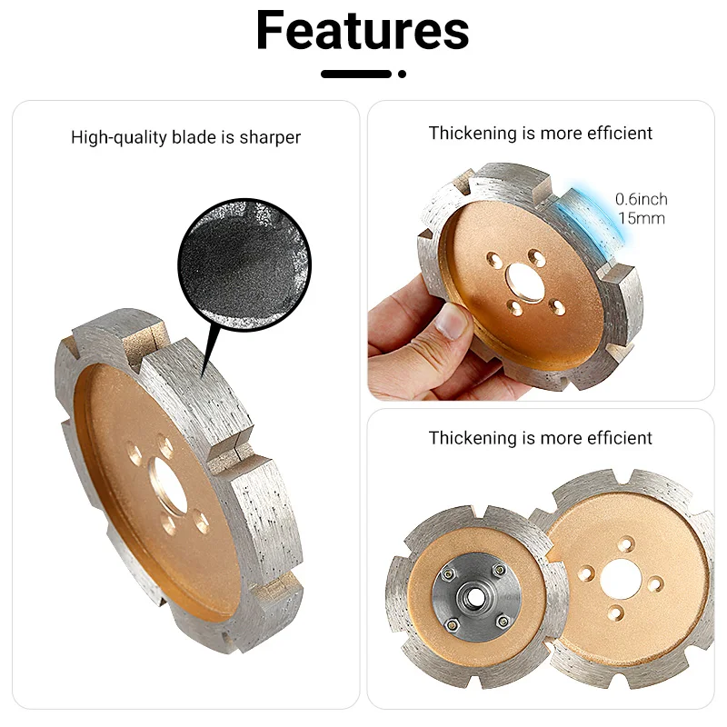 LOZLIN Thickened Diamond Saw Blade 5-1mm Stone Wall Concrete Floor Slotting Cutting Disc for Grinder Tool Tile Carving Engraving