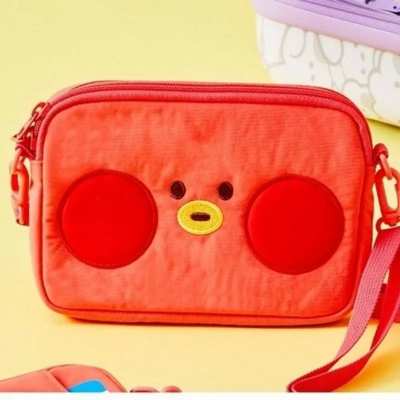 Kawaii bt21 mini série saco de viagem dos desenhos animados cooky shooky chimmy bonito ombro único saco de armazenamento diagonal presente da menina