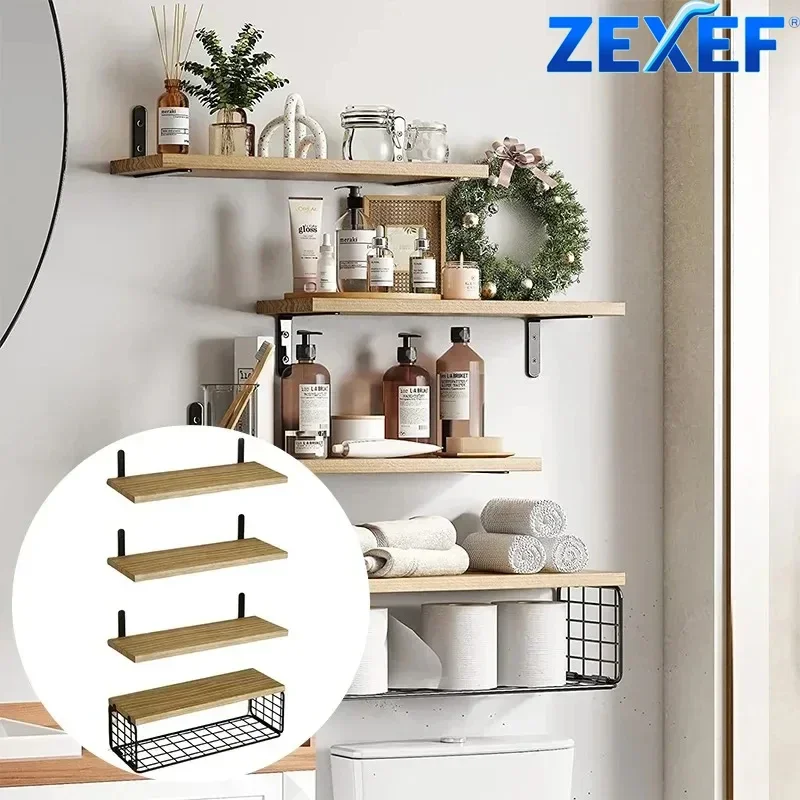 Home Holz Multi Things Für Das Zuhause Für Bad Schwimmendes Regal Für Wandmontage Lagerregal Dekoration Schicht Badezimmer