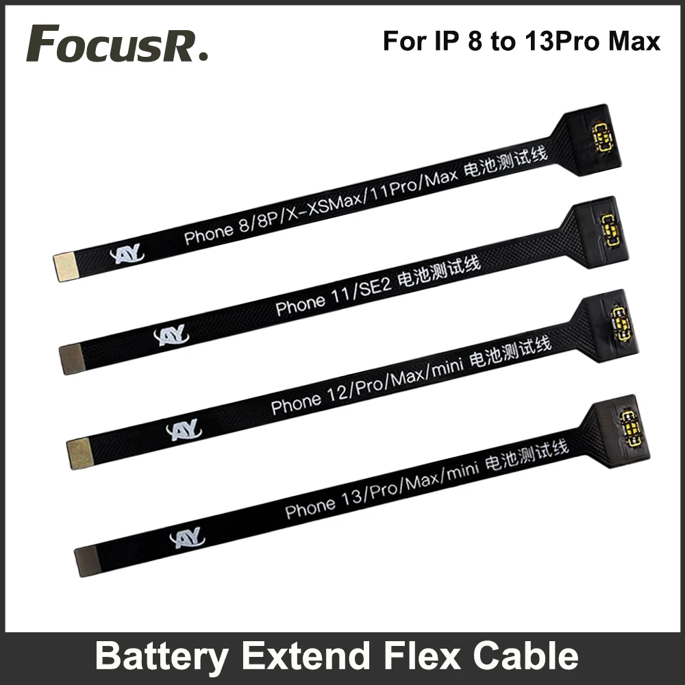 AY Battery Extend Extension Testing Flex Cable For iPhone 8 X XR XS 11 12 Mini 13 Pro Max Battery Repair Test Connecting Line