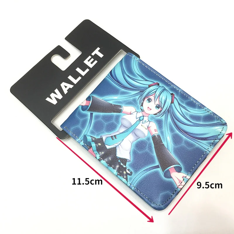 Hatsune Miku Wallet Kawaii Anime Harajuku Peripherals Series Wallet Cosplay Coin Purse Short Baby Girls Girlfriend Kids Gift Toy