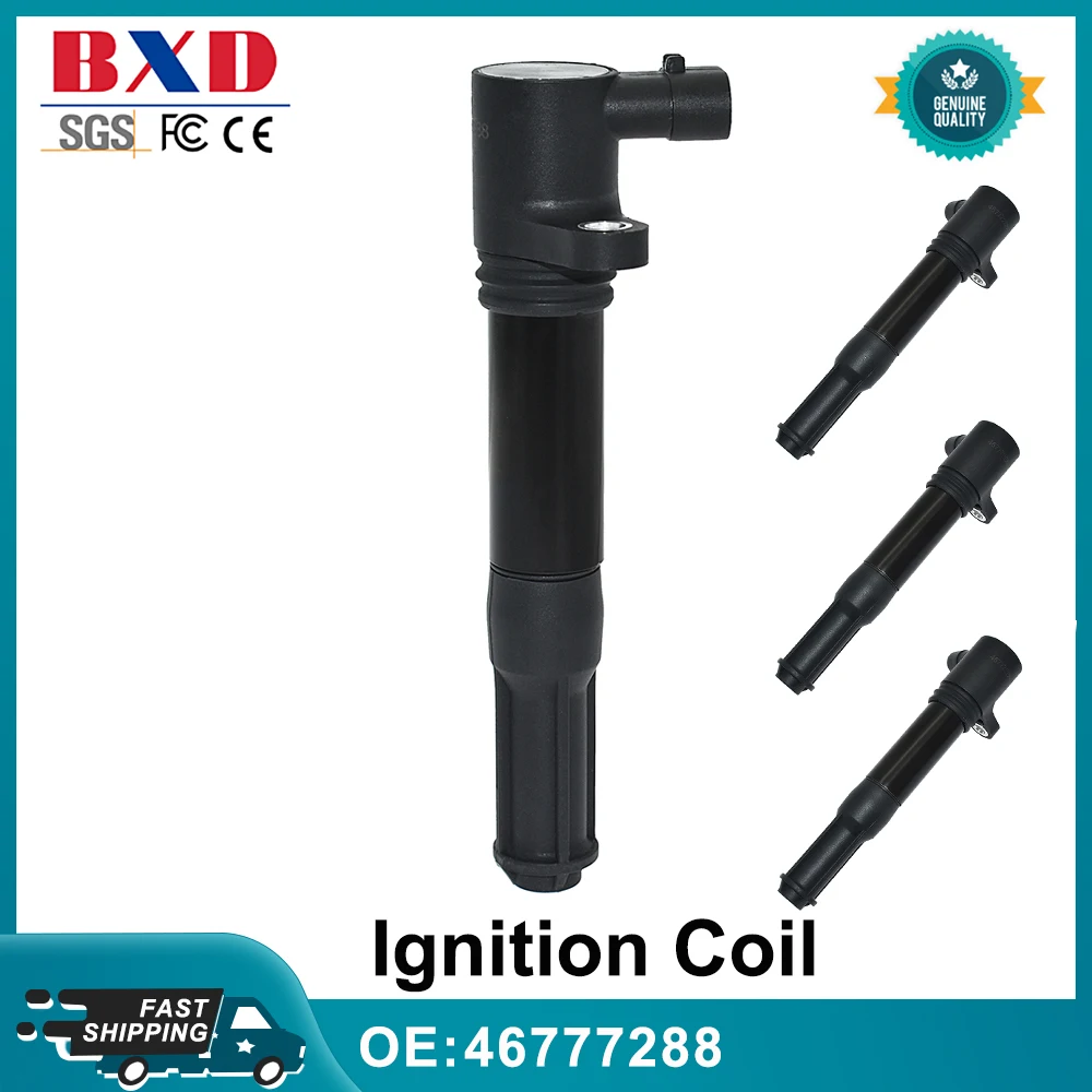 OEM 46777288 Ignition Coil For Alfa Romeo Mito Fiat 500 Bravo Doblo Ducato Idea Panda Punto Stilo Lancia Musa Ypsilon 1.2 1.4