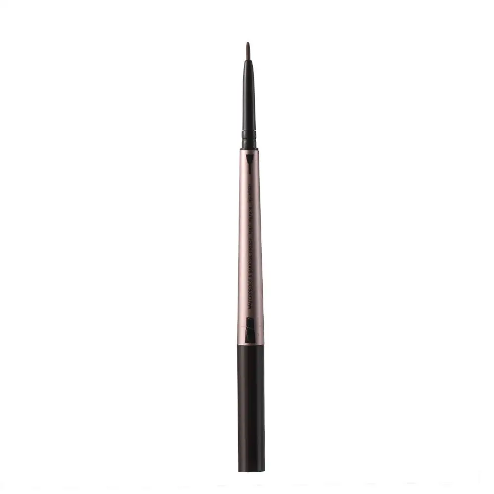 Matita per Eyeliner impermeabile con penna per sopracciglia con fiore musicale a lunga durata a doppia testa di castagna alla moda