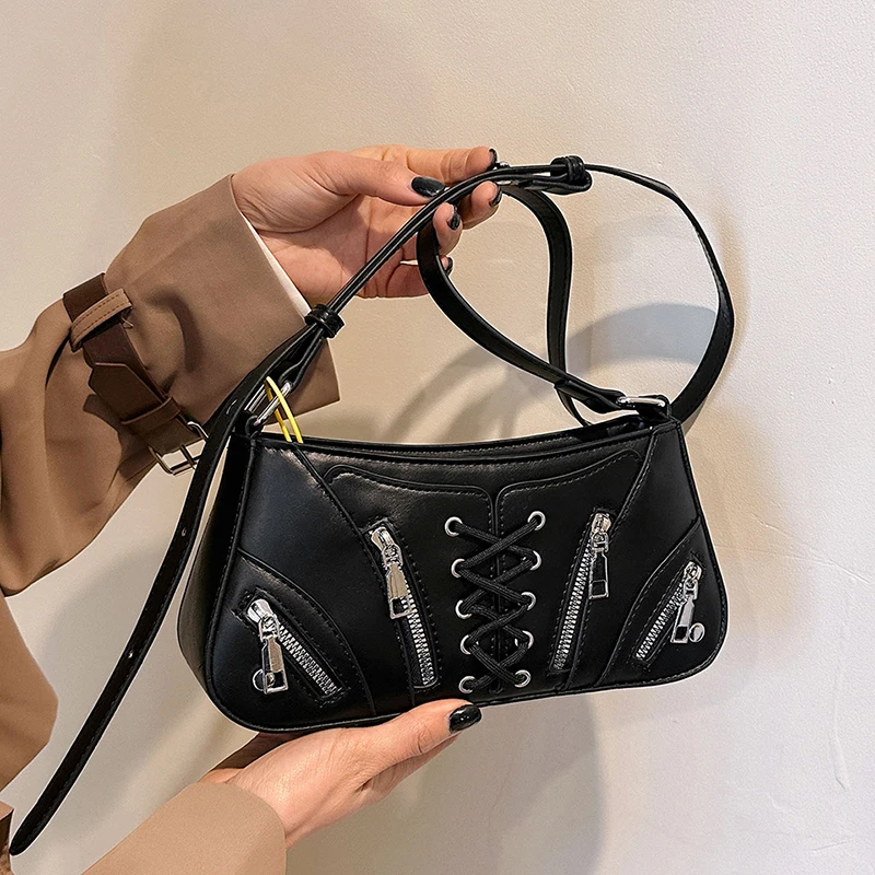 

Hot Selling Zipper Sewing Thread Fashionable PU Women's Shoulder Bag 2024 New Versatile and Trendy Women's Crossbody Bag