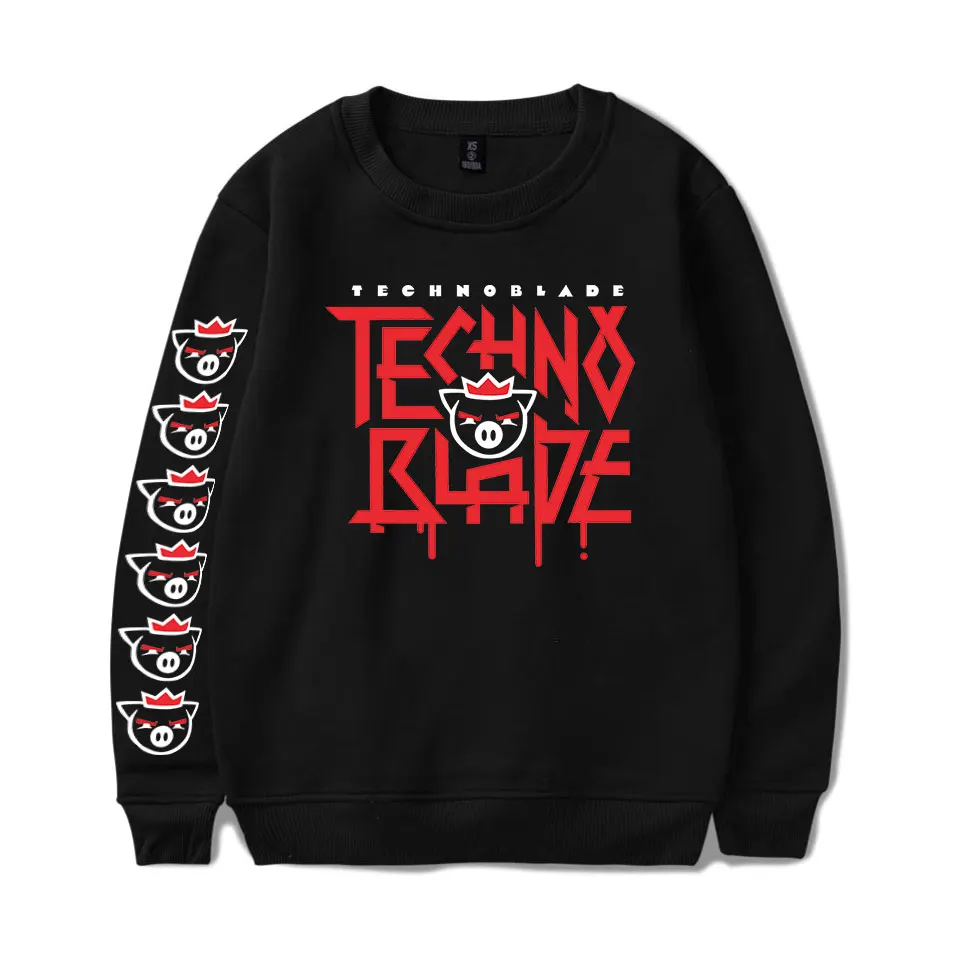 

Technoblade Sweatshirt Game Cartoon 2D Print Women/Men Casual Round Collar Sweatshirt Dream Team SMP Technoblade Merch Pullovers