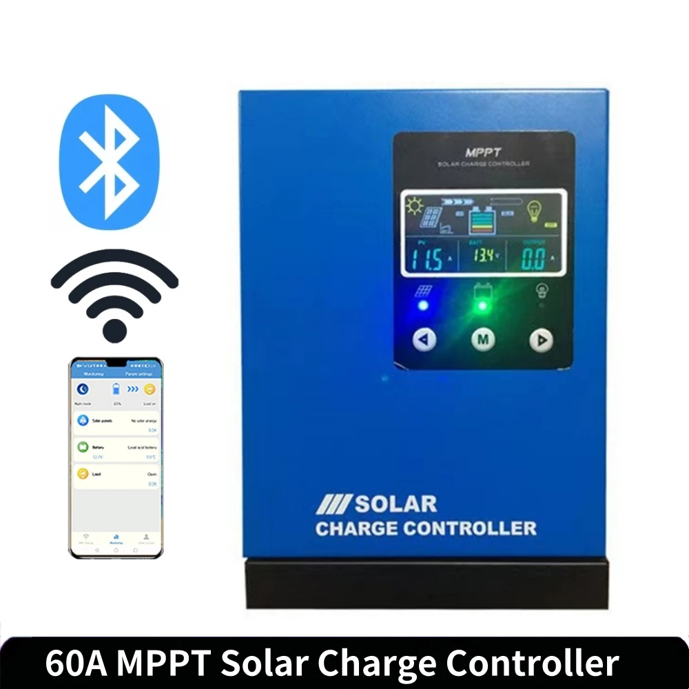 

40A 60A MPPT Solar Charge Controller 150VDC Solar System Regulator For 12V LiFePO4/12V Lithium/12V 24V 36V 48V Lead-Acid Battery