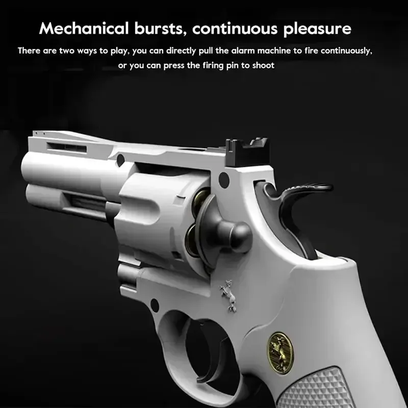 ZP5 357 Alloy Revolver Soft Bullet Pistol Soft Dart Bullet Launcher Toy Gun Fired Pistol Boy Simulation Toy Repeating Pistol Gun