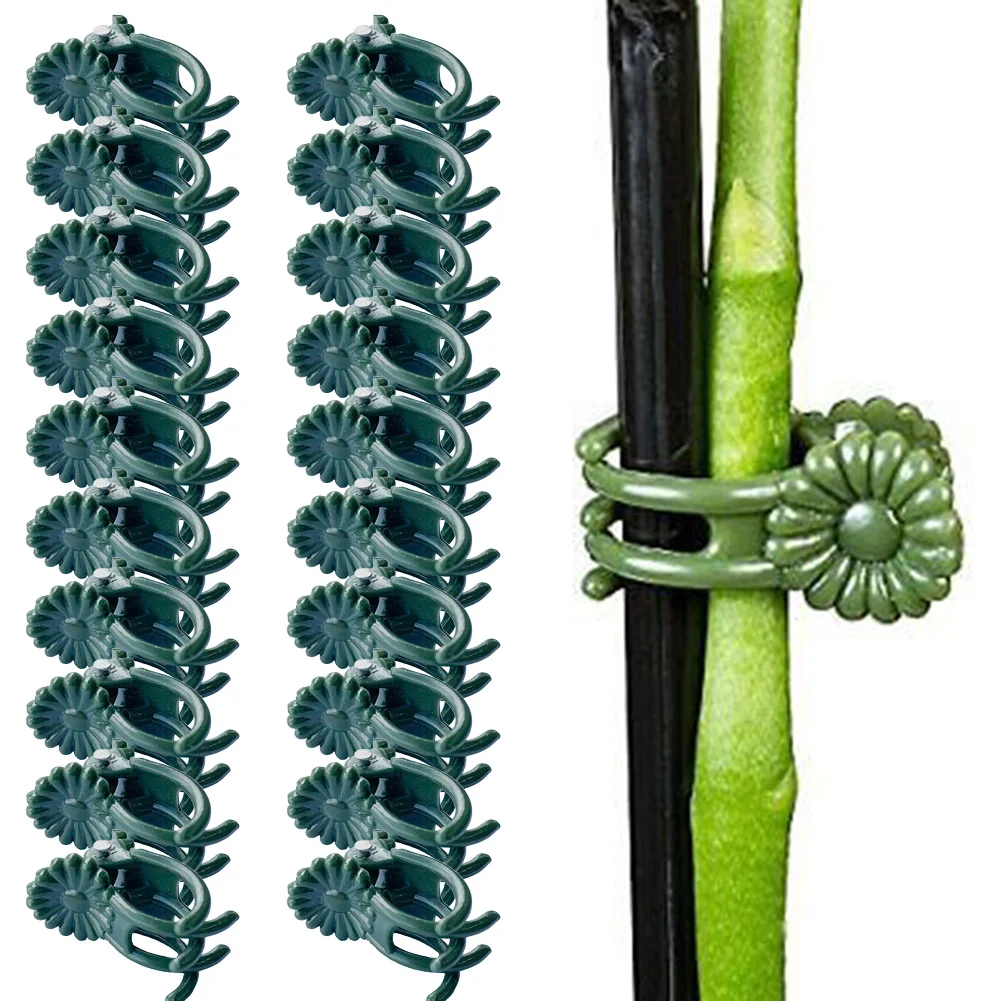

20pcs Orchid Clips Plant Support Stem Clamp Garden Flower Vine Plant Support For Grafting Tomato Butterfly Orchid Flowers Clip