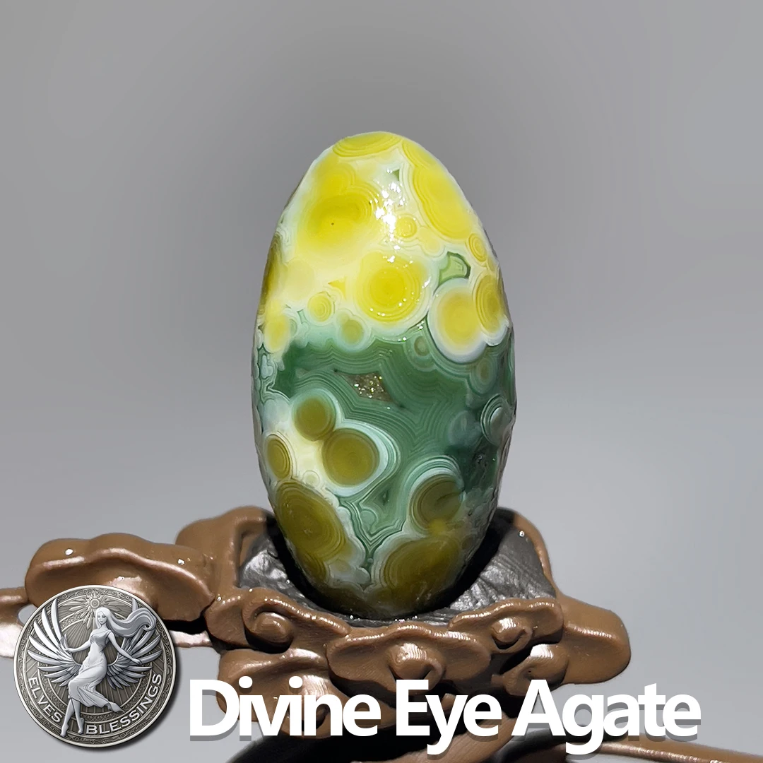 Pure Natural Wishing Agate Stone Colorful Flower Eye Agate Is Extremely Rare And Precious Bead For Jewelry DIY Decoration