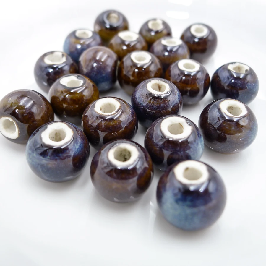 12# 40pcs Unique Ceramic Beads Beads Jewelry Not Hama  Porcelain Bead For Jewelry Making 12mm Components #A207A
